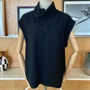 IRO | Black “Astrid” High Neck Cap Sleeve Blouse | Medium